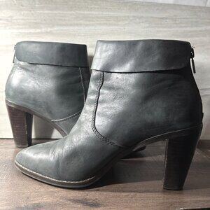 Lucky Brand Leather Heeled Booties Size 9